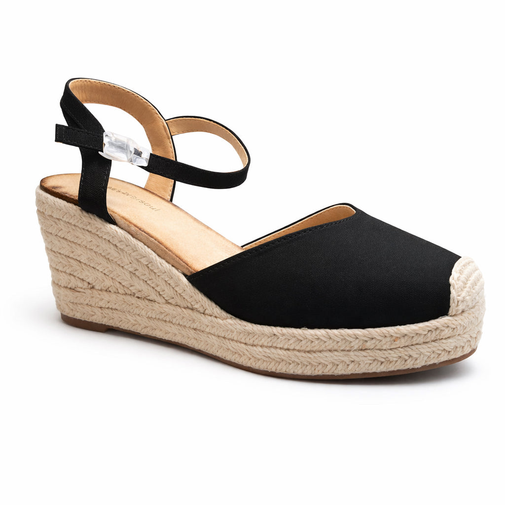 Alpargata de cuña tipo espadrille