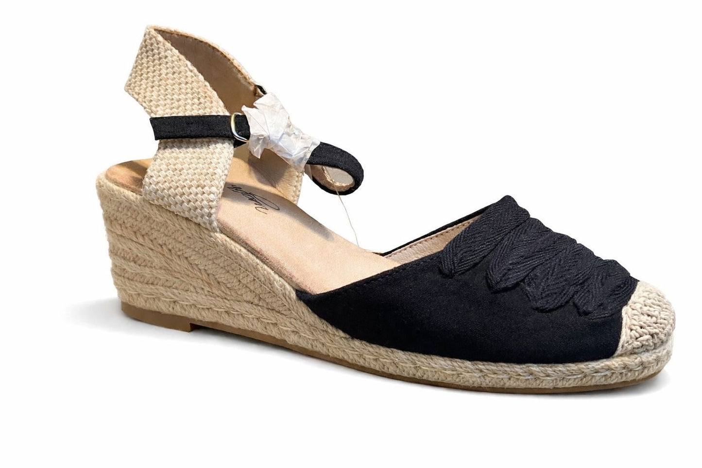 Alpargata de cuña con detalle texturizado